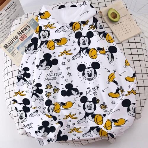 Disney Hoodie Kawaii Mickey Mouse Womens Sweatshirt Women Korean Loose Long SleeveStreetwearWomens Hoodie Womens Clothes Top