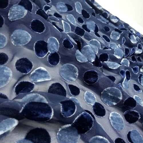 Party Dress Fabric Flocked DIY burn out Silk rayon cheongsam soft material fabric wedding dress decoration material fabric