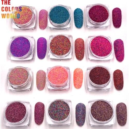 TCT-024 12 Mixture of neon candy colors glitter melange sequins paillette for nail Art decoration and other art DIY decoration