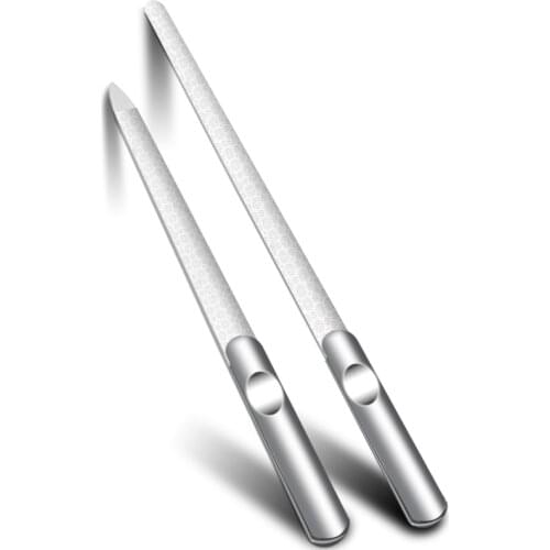 1pc Stainless Steel Files Nail File Buffer Metal Grinding Sanding Manicure Pedicure Scrub Nail Art Tools Manicure Pedicure Tools