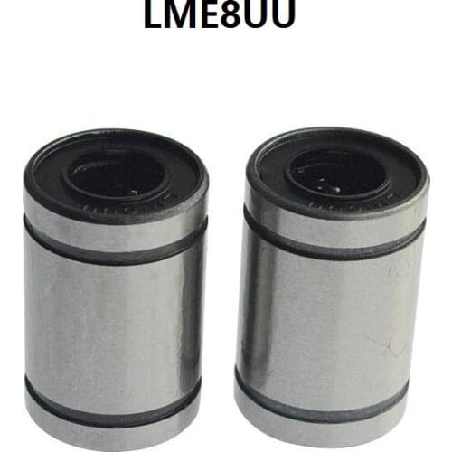 100pcs/lot LME8UU European Size 8mm Linear ball bearings Linear bushing 8x16x25mm cnc router KB8UU