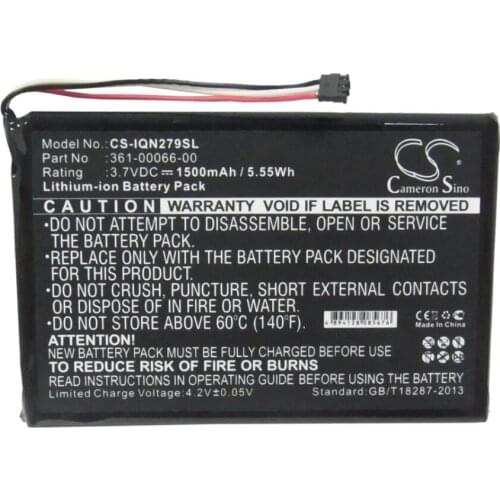 Cameron Sino 1500mah battery for GARMIN Dezl 760LMT 760LMT-D Nuvi 2757LM Nuvi 2797 2797LMT 361-00066-00 361-00066-10