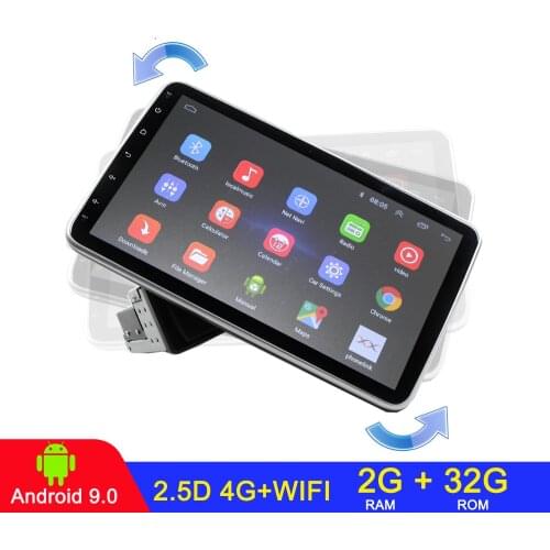 Rotation 10.1" Android 9.1 2GB +32GB Car Radio GPS multimedia Player 1 din Car Radio For Toyota Kia Nissan LAda VW,Citroen,Ford