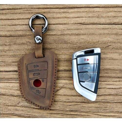 Gift High Quality Handmade Car Key Cover Case Holder Wallet For BMW X5 X6 X1 F45 F46 F15 F86 E53 E83 E39 E90 F20 320I Acces