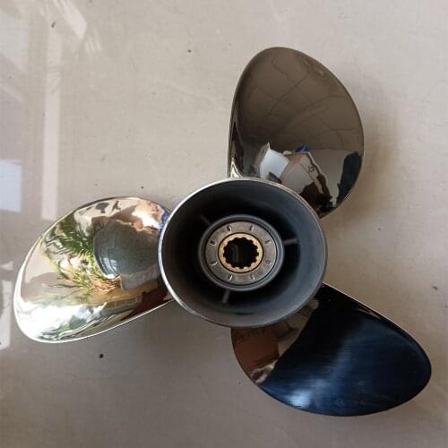 Stainless steel propeller for Honda Hidea Yamaha outboard motor 2 stroke 40-55HP, 4 stroke 60HP 14 inch 11 1/8*14-G