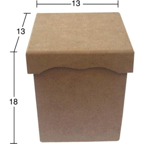 KU263 Large Storage Container, Dyeable Raw Wood Mdf Box