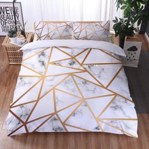 Home Textiles Marble Series Bedding Set Fashion Duvet Quilt Cover Pillowcase Adult Children Bedroom Decoration Colorful Prints