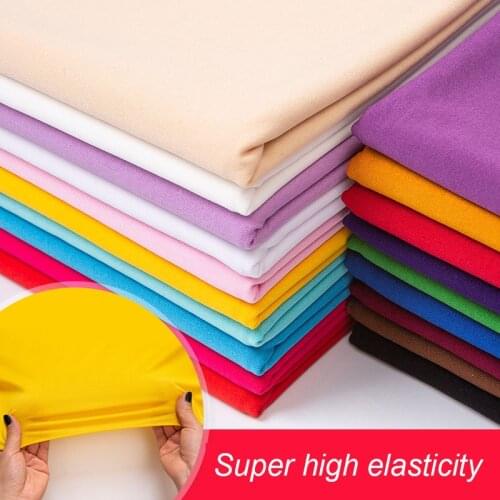 Stretchy Cotton Jersey Fabric For Diy Tops And Dress Casual Wear Cloth Sewing Material 50*170cm/Piece 160gms