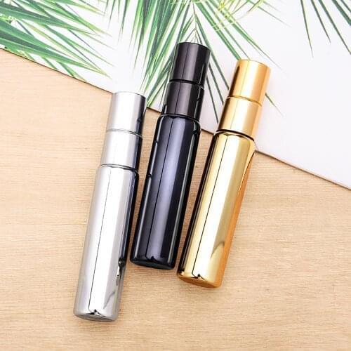 1PC 10ml Aluminum Perfume Spray Bottle Bottle Empty Travel Perfume Holder Makeup Lotion Container Cosmestic Accessories