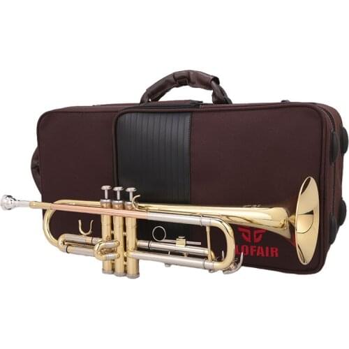 FLOFAIR FTR-700 Western Military band Wind Instruments Tricolor Brass Intro School Band Plays Trumpets in B Flat Alto