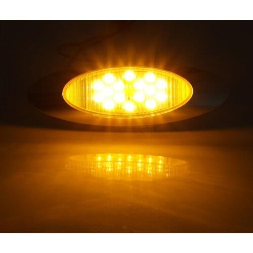 Car External Lights Warning Tail Light Auto Trailer Truck Lorry Lamps Boat Signal Turn Lighting DC 12V 16LED Side Marker Lights