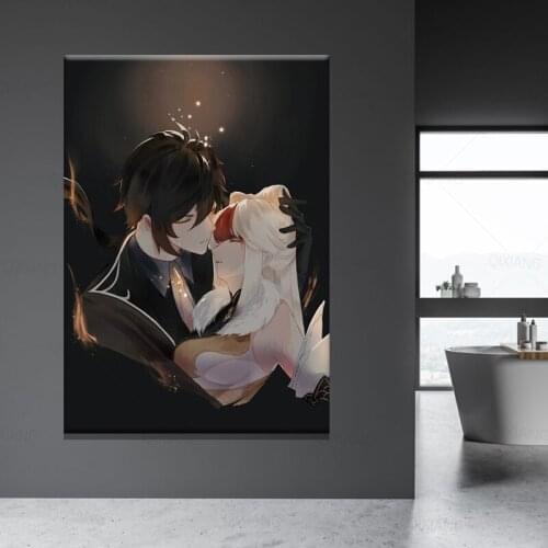 Genshin Impact Game Poster DadaliaAnime Posters Canvas Painting Wall Art Picture Photos for Children Room Decor