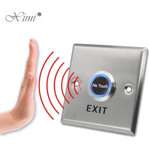 Stainless Steel Infrared No Touch Contactless Door Release Exit Button Door Sensor Switch LED Indication