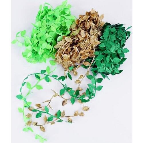 10m Artificial Vine Green Plants Fake Plant Silk Leaves Real Touch Rattan Home Garland Decor Simulation Vine Wedding Party Decor