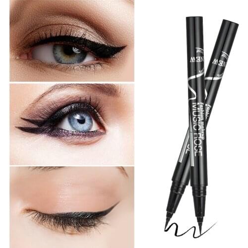 Music Rose Ultra Fine Triangle Eyebrow Pencil Precise Brow Definer Long Lasting Waterproof Blonde Brown Eye Brow Makeup black