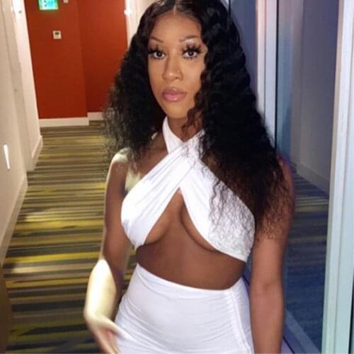 Women Camis Cross Over Front Out Halter Neck Sleeveless Backless Crop Top Bandage 2021 Vest Summer Sexy Tops Woman Clothes S-L