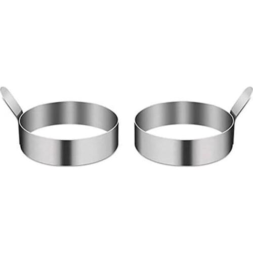 Round Egg Rings with Handle,Cooking Rings Egg Pancake Shaper Fried Egg Rings for Egg Omelet Biscuits,Egg Cooker Rings