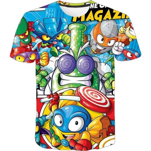 Summer Children Short Sleeve T-Shirt Children Cartoon Superzing 3D Printed Boys &Girls Tshirt Teen Casual Blouse Baby Boys 4-14T