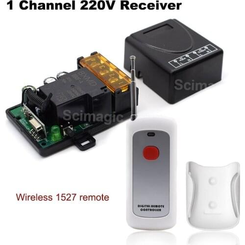 The best AC 220V 1CH Relay Receiver and 1 channel learning code 433 MHz wireless transmitter for Light Switch Security Alarm
