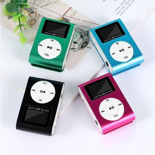 Mini MP3 player Portable Clip MP3 Music Player Card LCD screen Fashion Sport Music Player Walkman Support 32GB Micro SD TF