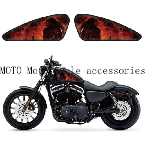 Flame Graphics Fuel Tank Decals Stickers For Sporters XL 883 1200 X/V/R/N/L/C XR1200 48 72 IRON XR1200 XR1200X