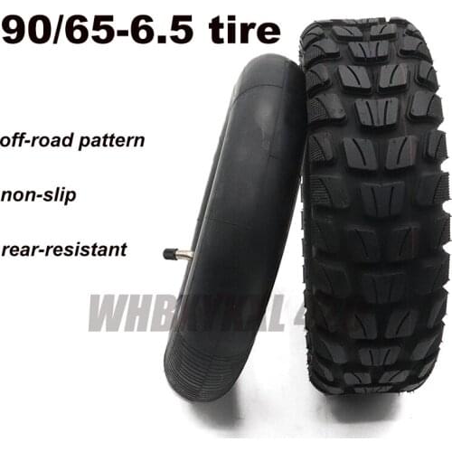 90/65-6.5 TUOVT outer and inner tubeless tires for 11 inch electric motor scooter Inflatable non-slip nylon thicken tire
