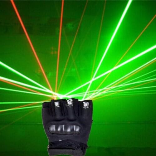 New Arrived Christmas Laser Gloves With 3 Pcs 532nm 80mw Green Red Lasers Gloves Stage Laser Show Led Laserman Show Gloves