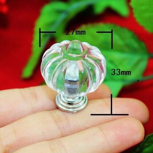 Clear acrylic Imperial crown shape head furniture knobs 27mm crystal drawer dresser cupboard knobs pulls handles