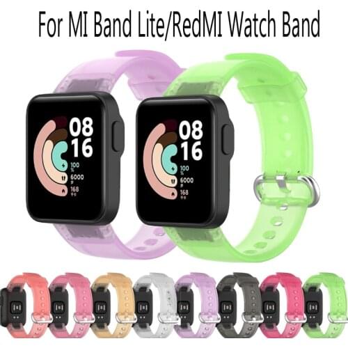 For RedMi Watch Band Transparent Silicone Watch Strap For Xiaomi Mi Watch Lite Replacement Sport Bracelet Wristband
