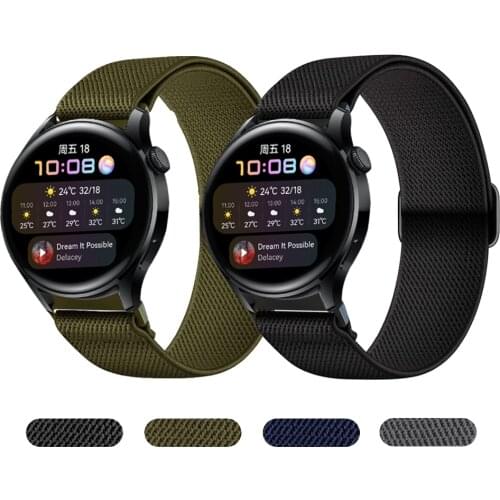 Nylon Solo Loop Strap For Huawei Watch 3 band Fabric Elastic for Huawei Watch3 GT2 Pro 2e 46mm Belt bracelet Watchbands