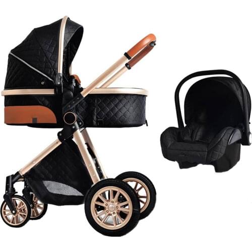 Royal Luxury 3 in 1 Baby Stroller High Landscape Folding Kinderwagen Pram with Gifts Baby Carriage Portable Travel Baby Carriage