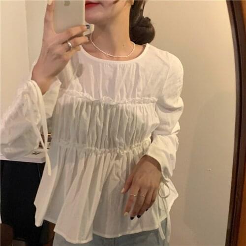 S-XL New oversize Women Blouses spring Tops femme Casual Women shirt long sleeve Cotton Girls Blouse New Blusas autumn