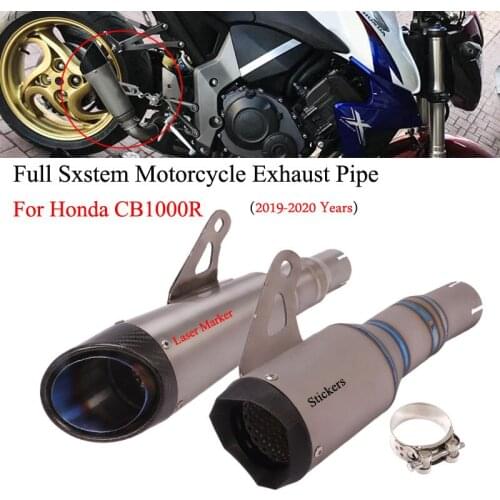 Slip On Motorcycle Exhaust Muffler Modified Titanium Alloy Escape Silencer Link Pipe For HONDA CB1000R CB1000 R 2019- 2020Years