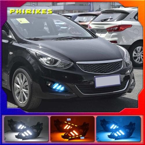 For Hyundai Elantra 2012-2016 LED car DRL Daytime Running Light Daylight Waterproof Signal lamp
