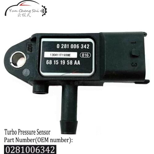 Turbo Pressure Sensor 0281006342 681958AA For 2014 2015 2016 2017 2018 DODGE RAM 1500 3.0