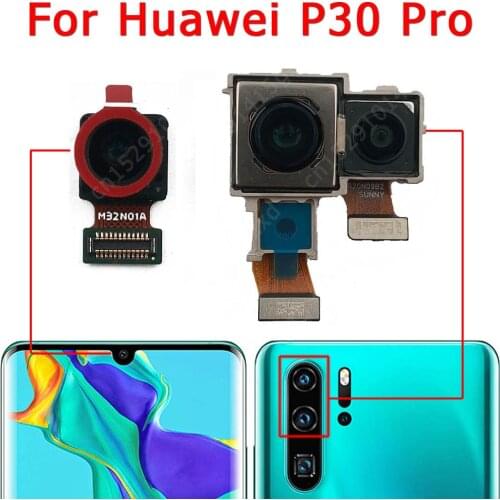 Original For Huawei P30 Pro P30Pro Front Rear View Back Camera Frontal Main Facing Small Camera Module Flex Replacement Parts