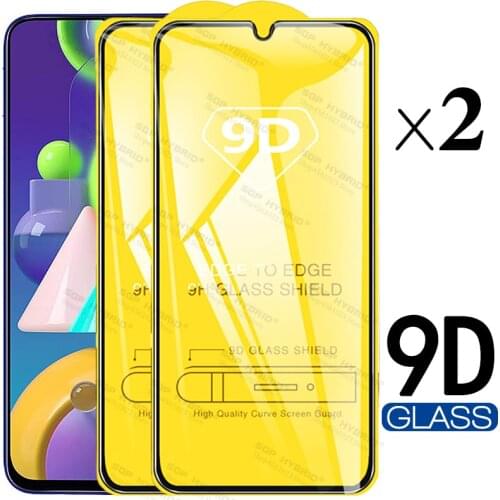 9D 2PCS Screen Protector Protective Glass For Samsung Galaxy M21 M 21 Tremp Safety Glass For Sansung Samsumg Sumsung M21 Sklo