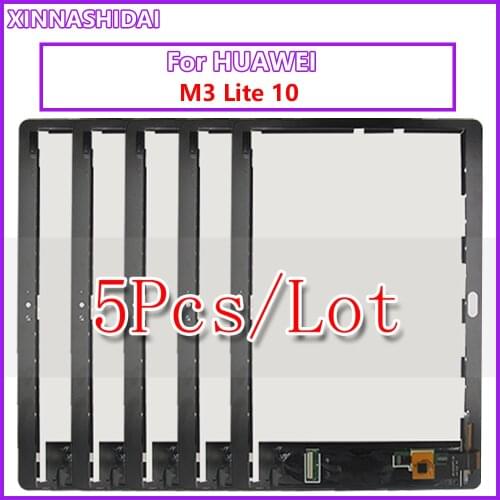 5PCS/LOT 10.1" For Huawei Mediapad M3 Lite 10 BAH-AL00 BAH-L09 BAH-W09 LCD display touch screen digitizer assembly