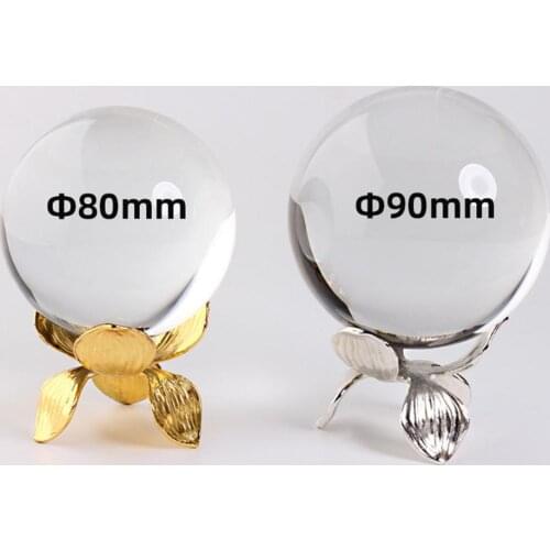Home Tool Accessories Metal Lotus Display Stand Durable Crystal Mineral Display Holder 55*55*50mm Magic Sphere Holders