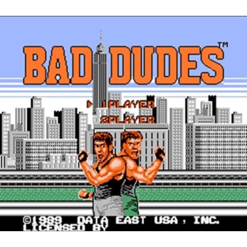 BADDUDES 60 Pins English Version Game Cartridge for 8 Bit 60pin Game Console
