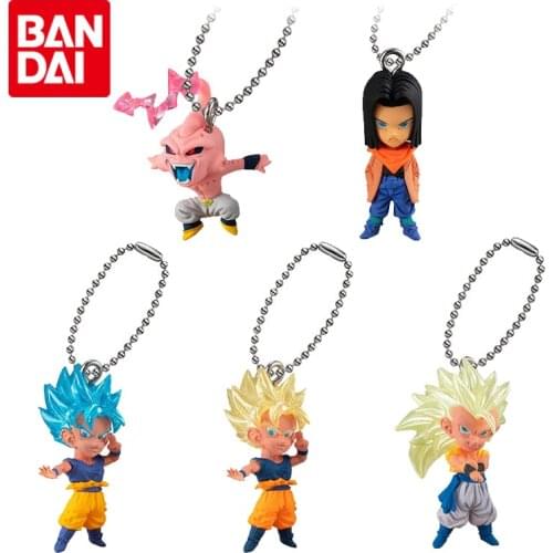 Bandai Genuine Gashapon Toys Dragon Ball Super UDM THE BEST 33 Goku Majin Android 17 BURST Pendant Dolls Keychains Model Toys