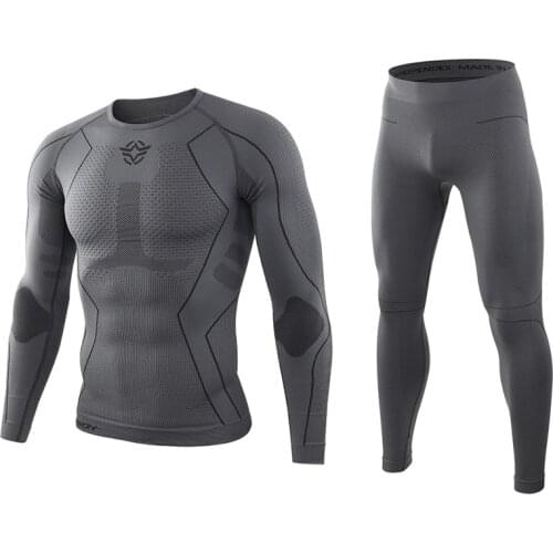 Seamless Tight Tactical Winter Thermal Underwear Mens Outdoor Sports Breathable Training Cycling Thermo Underwear Long Johns