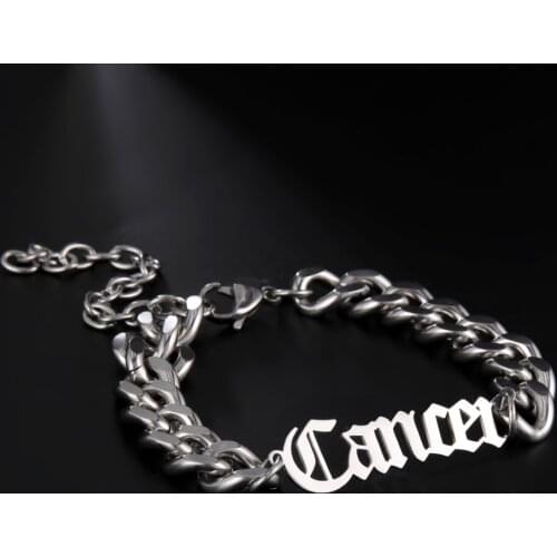 Lemegeton Custom Name Bracelets Men Personalized Stainless Steel Cuban Width Chain Bracelet Men Jewelry Boyfriend Dad Gift