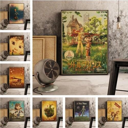 The Little Prince Series Poster Nursery Kids Room Wall Decor Quality Canvas Cartoon Painting Retro Art Decor Picture Home Decor