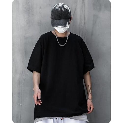 Cyberpunk summer T-shirt annular Letter embroidery High street Mens clothes Harajuku Hip hop fashion oversized chic Gothic