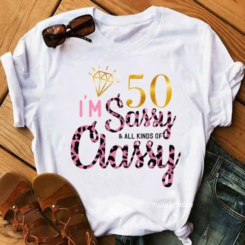 Fabulous At 50th/60th Graphic Print T-Shirt WomenS Clothing Funny High Shoe Tshirt Femme Summer Fashion T Shirt Female Tops
