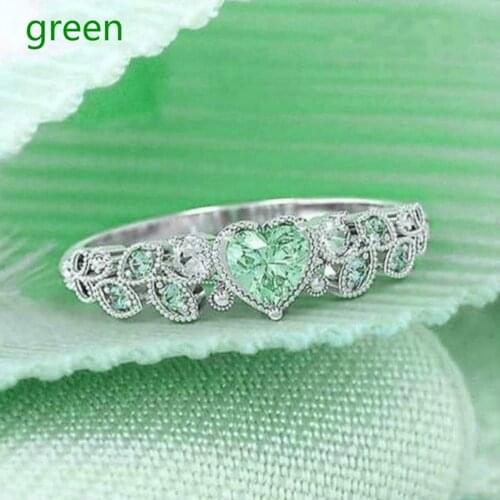 Huitan Simple Stylish Heart CZ Proposal Engagement Rings 4 Colors Available Anniversary Gift Fashion Jewelry Love Ring for Women