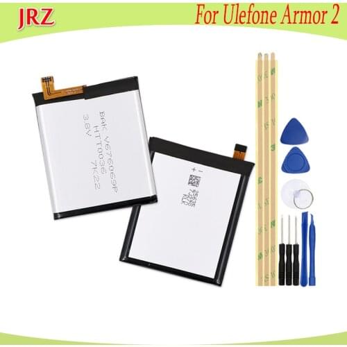 JRZ 3.8V 4700mAh battery For Ulefone Armor 2 phone Replacement Batteries Bateria with tools