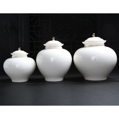 Ceramic Storage Tank Porcelain Tea Caddy Sealed Storage Tank Modern Home Decoration Storage Ornaments Tea Box Canister Set