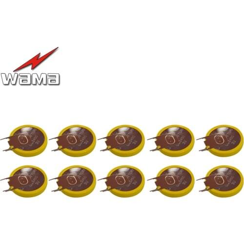 10x Wama CR2450 Button Cell Welding Feet Coin Batteries 3V 180 degree 2 Feet Solder Pins Bluetooth Watch DL2450 Coin battery DIY